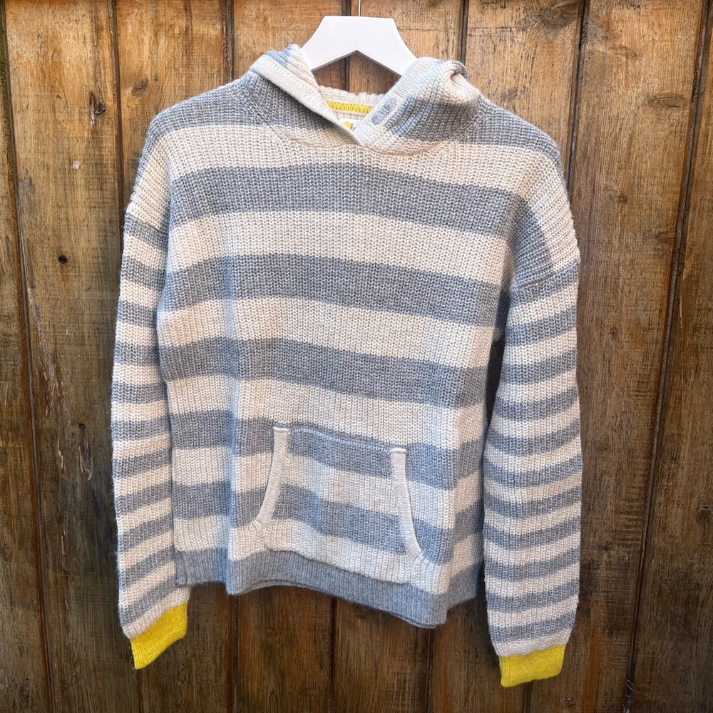 Boden Supersoft Hoodie (Grey Marl Stripe)